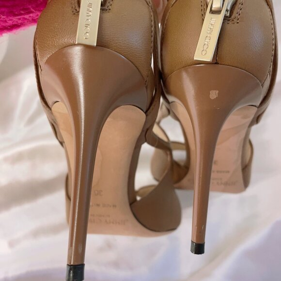 Jimmy Choo Nappa Leslie 85 Sandals (36) - Picture 4 of 6